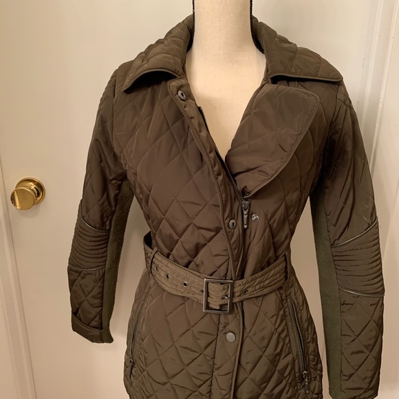 BcbgMaxazria Army Green Coat Size Small - Picture 4 of 8
